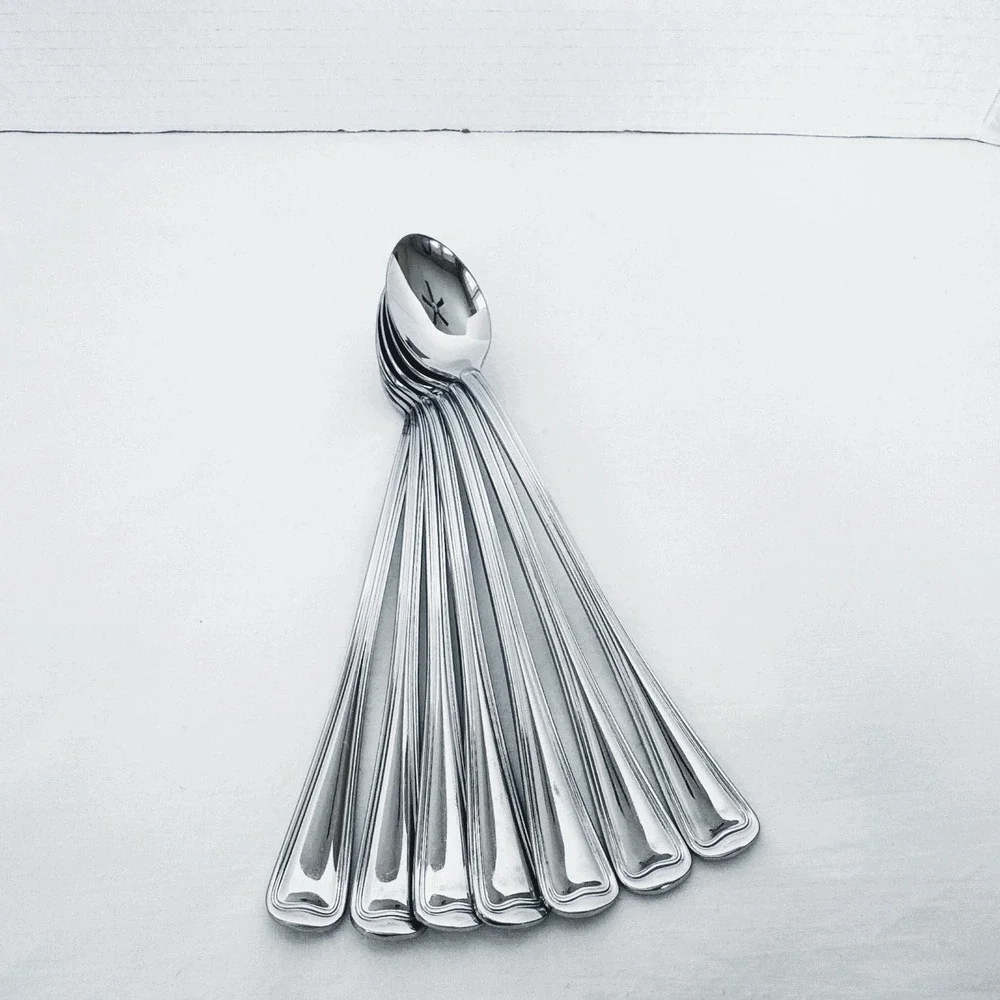 Gorham Silver Stainless Flatware MONET Lot of 7 Iced Tea Spoons